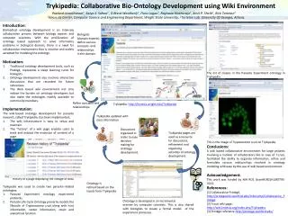 Trykipedia: Collaborative Bio-Ontology Development using Wiki Environment