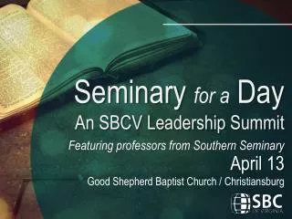Featuring professors from Southern Seminary