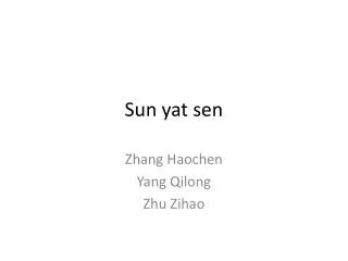 Sun yat sen