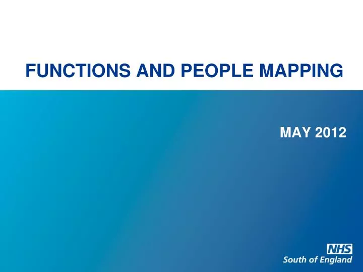 functions and people mapping