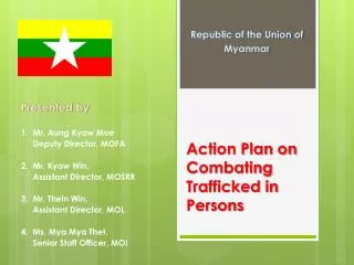 Action Plan on Combating Trafficked in Persons