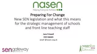 Jane Friswell CEO nasen JaneF @nasen.uk