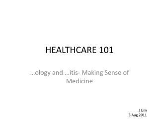 HEALTHCARE 101