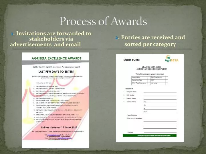 process of awards