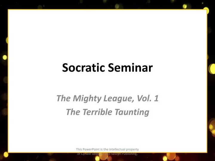 socratic seminar