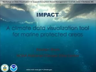 IMPACT A climate data visualization tool for marine protected areas