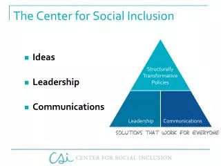 The Center for Social Inclusion