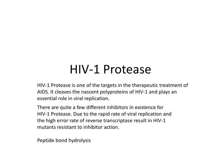 hiv 1 protease
