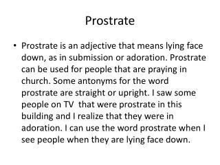 Prostrate