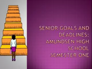 Senior Goals and Deadlines: Amundsen High School Semester One