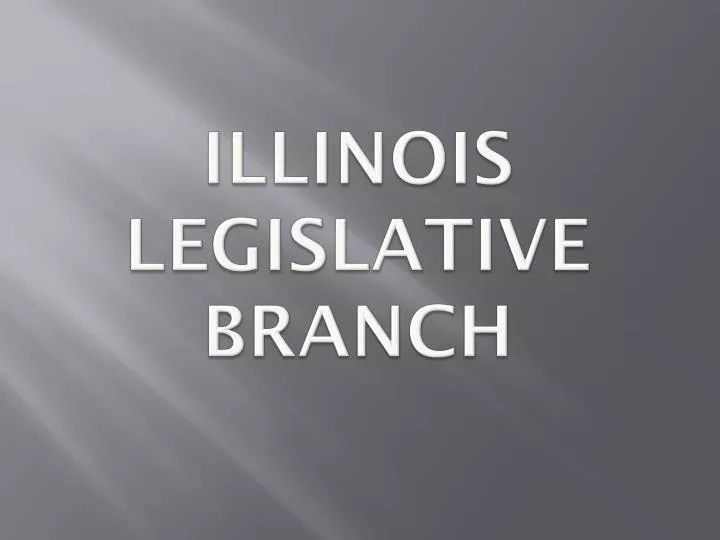 illinois legislative branch