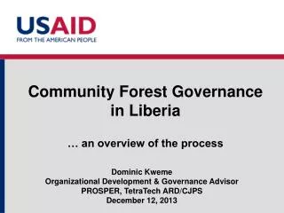 Community Forest Governance in Liberia