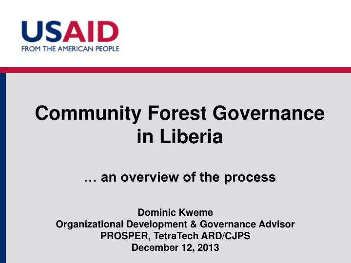community forest governance in liberia