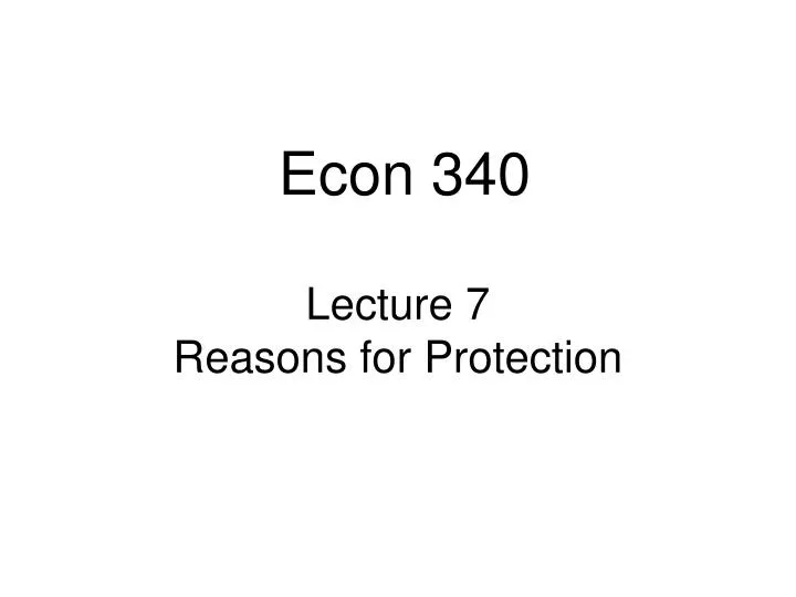 lecture 7 reasons for protection