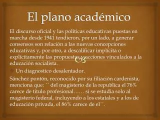 el plano acad mico