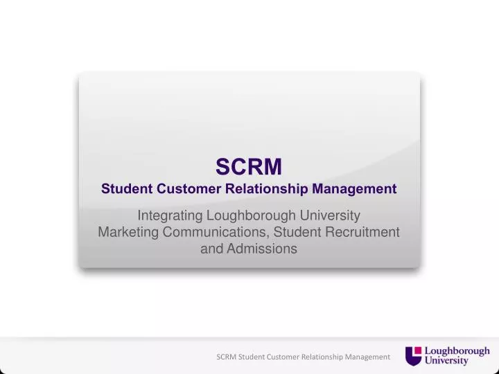 scrm student customer relationship management
