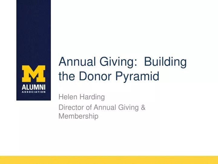 annual giving building the donor pyramid