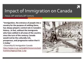 Impact of Immigration on Canada