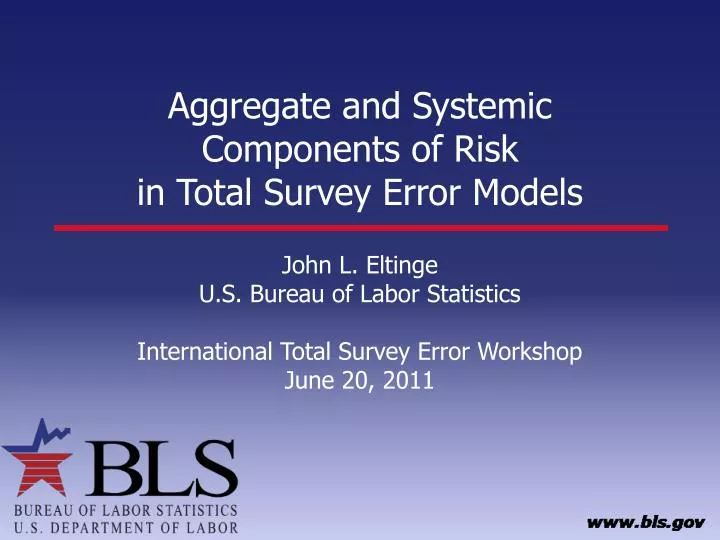 aggregate and systemic components of risk in total survey error models