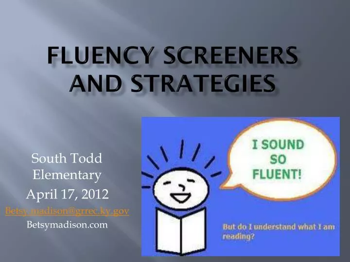 fluency screeners and strategies