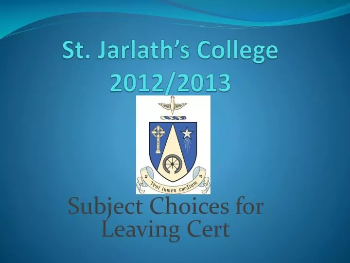 st jarlath s college 2012 2013