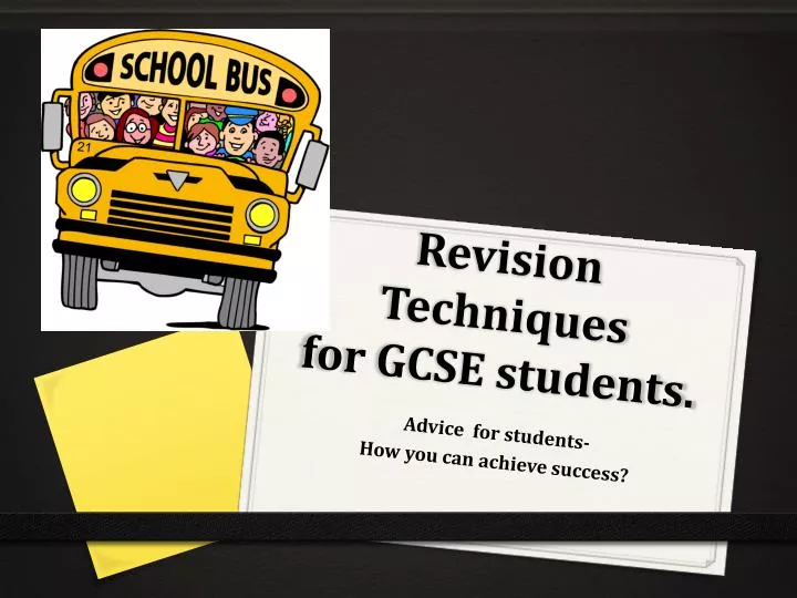 revision techniques for gcse students