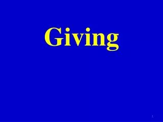 Giving