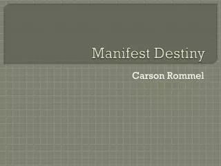manifest destiny