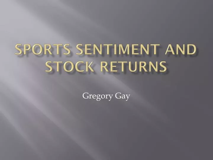 sports sentiment and stock returns