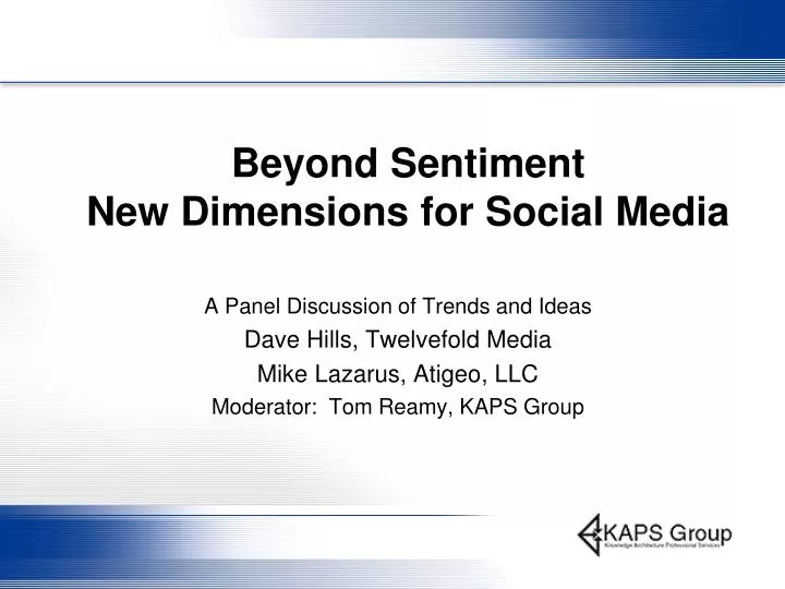 beyond sentiment new dimensions for social media
