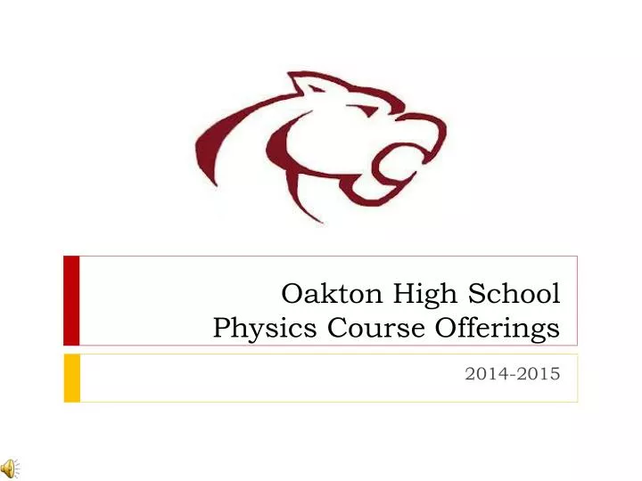 oakton high school physics course offerings