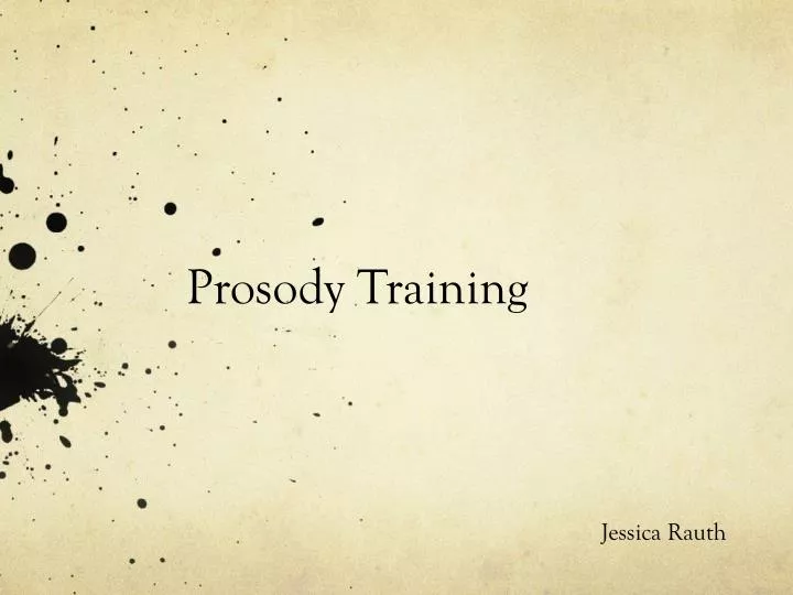 prosody training