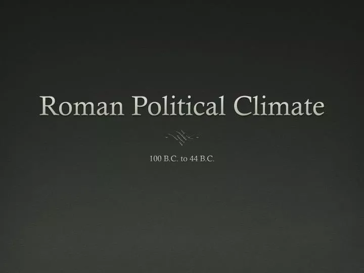 roman political climate