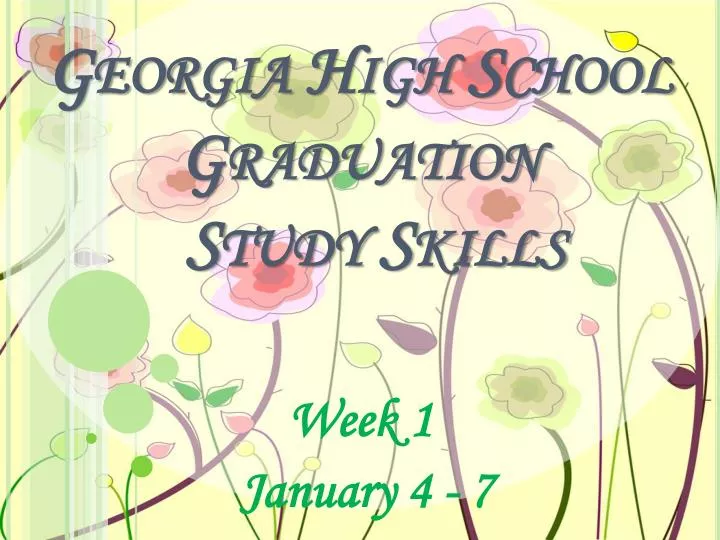 georgia high school graduation study skills