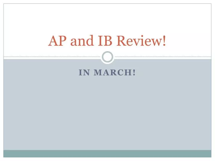 ap and ib review