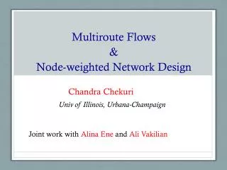 Multiroute Flows &amp; Node-weighted Network Design