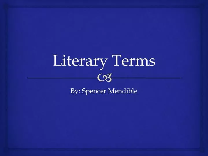 literary terms