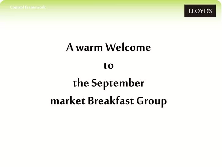 a warm welcome to the september market breakfast group