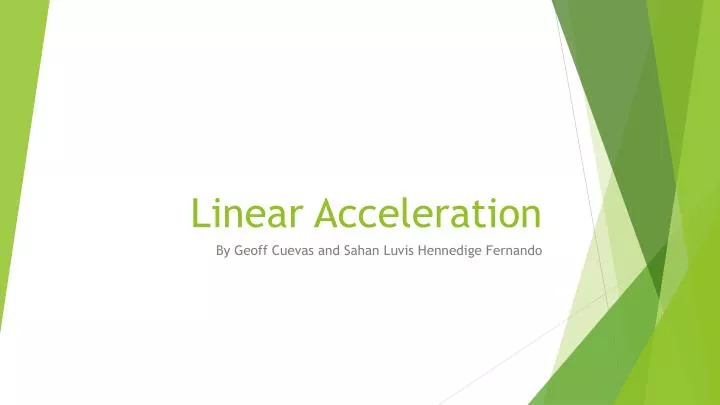 linear acceleration