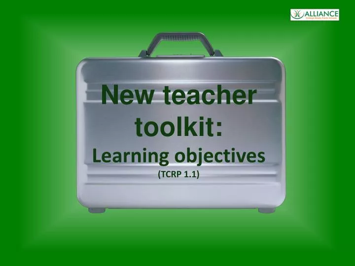 new teacher toolkit learning objectives tcrp 1 1