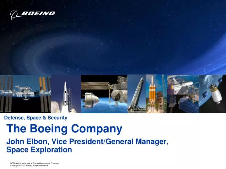 the boeing company john elbon vice president general manager space exploration