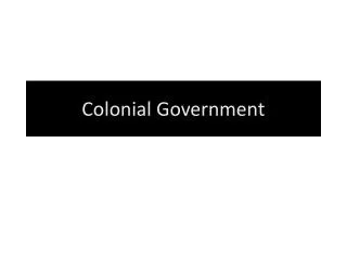 Colonial Government