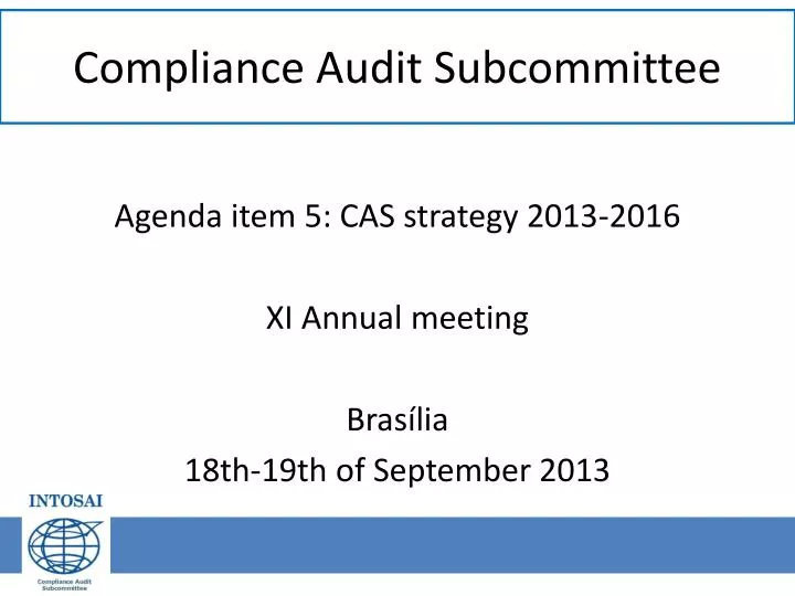 compliance audit subcommittee