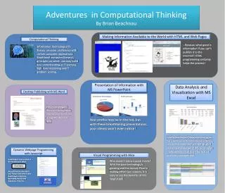 Adventures in Computational Thinking By Brian Beachnau