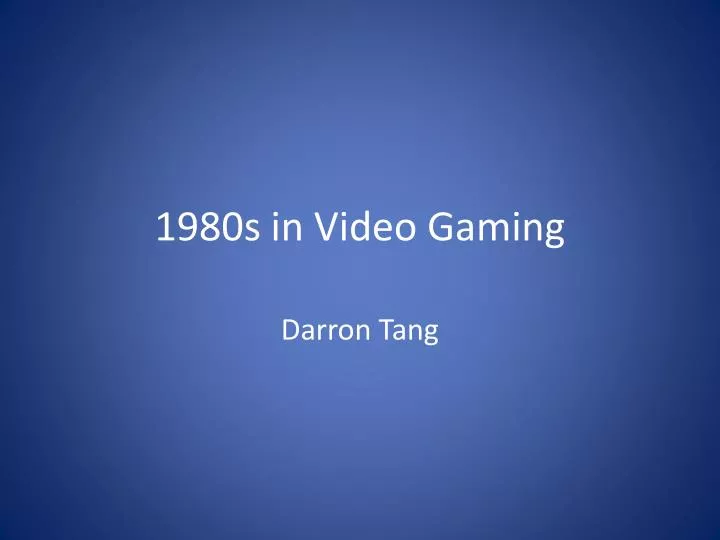 1980s in video gaming