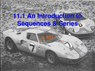 11.1 An Introduction to Sequences &amp; Series