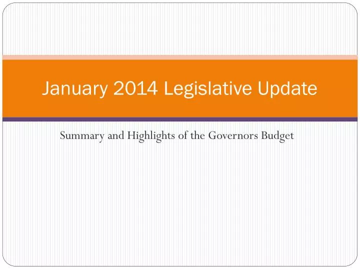 january 2014 legislative update