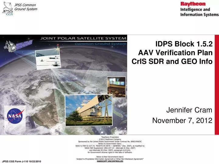 idps block 1 5 2 aav verification plan cris sdr and geo info