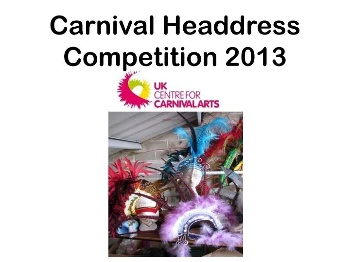 carnival headdress competition 2013
