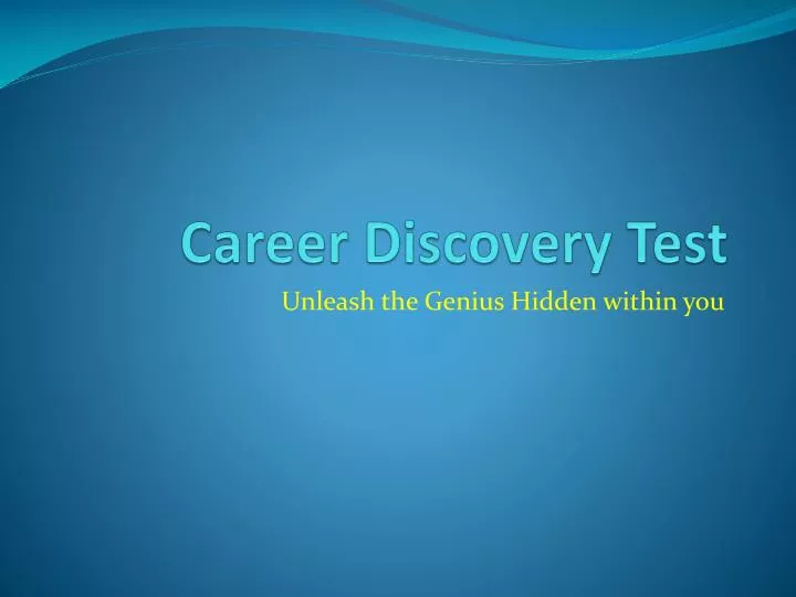 career discovery test